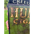 Antique 1930s Hunter Cigar Tin Advertising Sign 27" x 20"