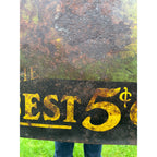 Antique 1930s Hunter Cigar Tin Advertising Sign 27" x 20"