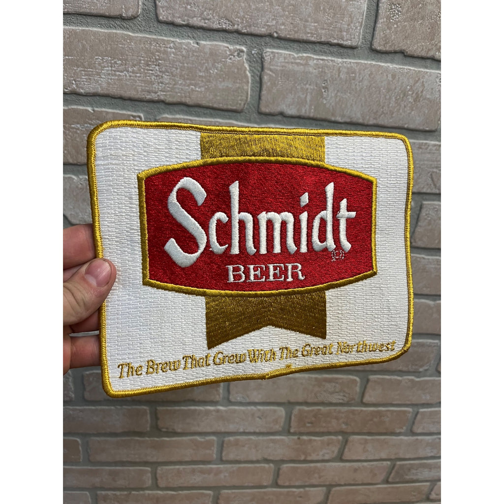 Vintage Schmidt Beer Large Jumbo Delivery Jacket Patch 8" Advertising
