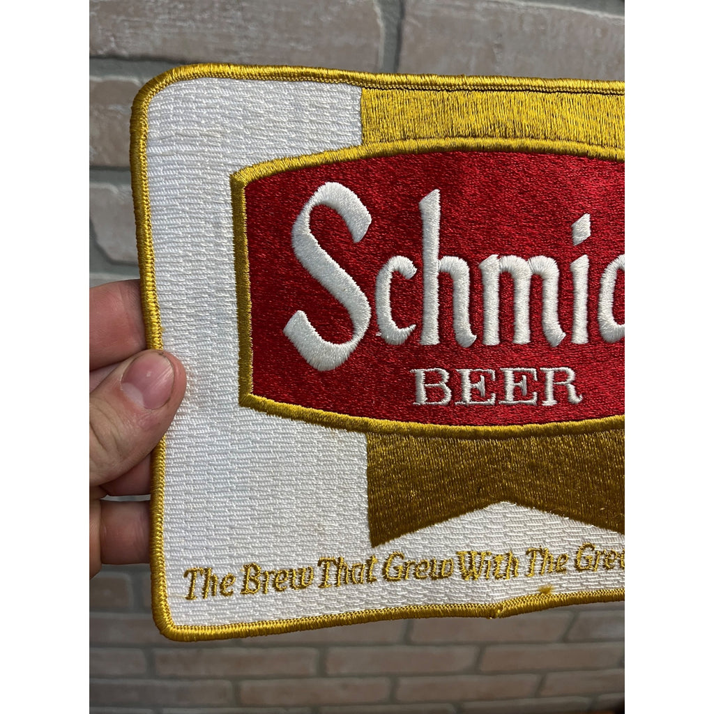 Vintage Schmidt Beer Large Jumbo Delivery Jacket Patch 8" Advertising