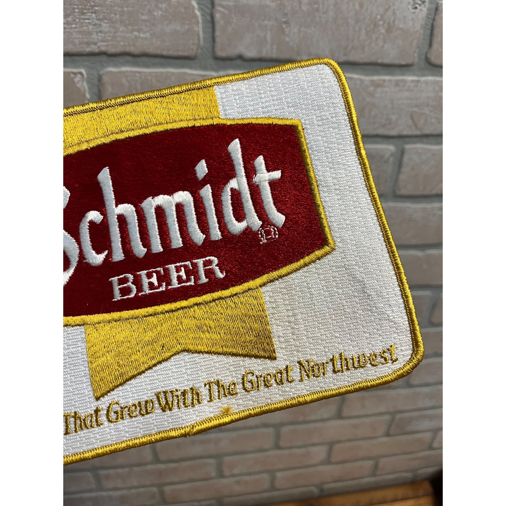 Vintage Schmidt Beer Large Jumbo Delivery Jacket Patch 8" Advertising