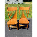 Antique 1880s Primitive Pine Farmhouse Table | Country Kitchen Dining Table w/ 4 Chairs