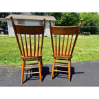 Antique 1880s Primitive Pine Farmhouse Table | Country Kitchen Dining Table w/ 4 Chairs