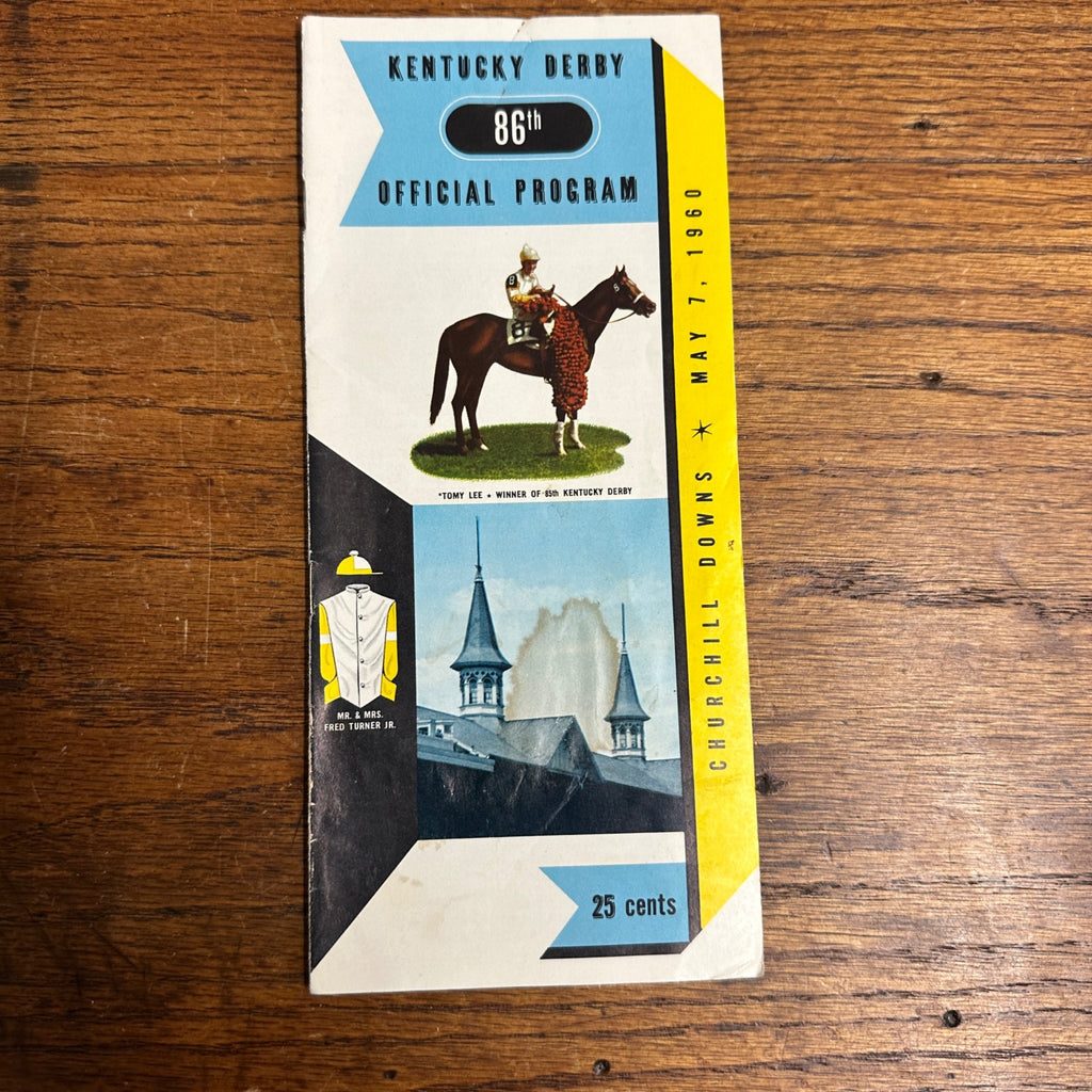 Original 1960 Kentucky Derby Official Program 86th Race Churchill Downs Vintage