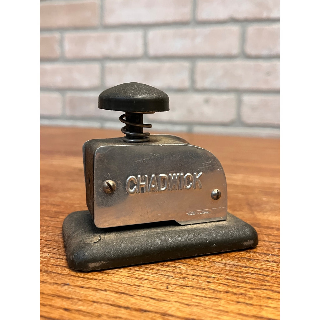 Vintage Chadwick Stapleless Stapler Japan Vintage Office Industrial Paper Welder