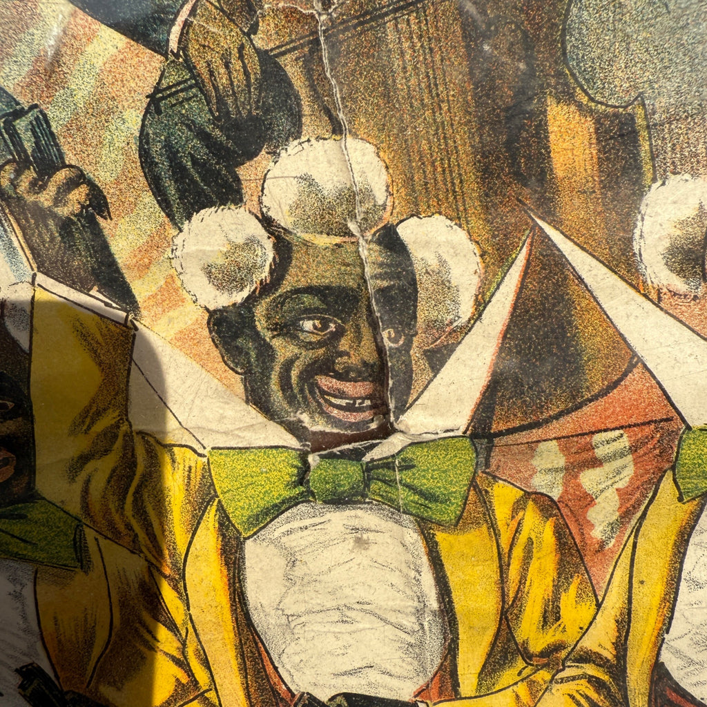 Original Tommy Donnelly's Minstrels (1910) US Theater Stone Lithograph Poster