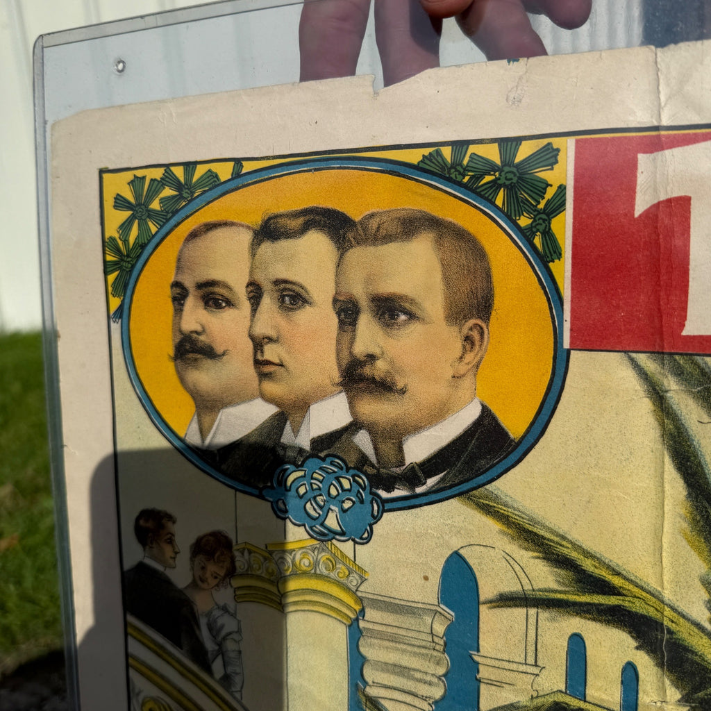 Original Tommy Donnelly's Minstrels (1910) US Theater Stone Lithograph Poster