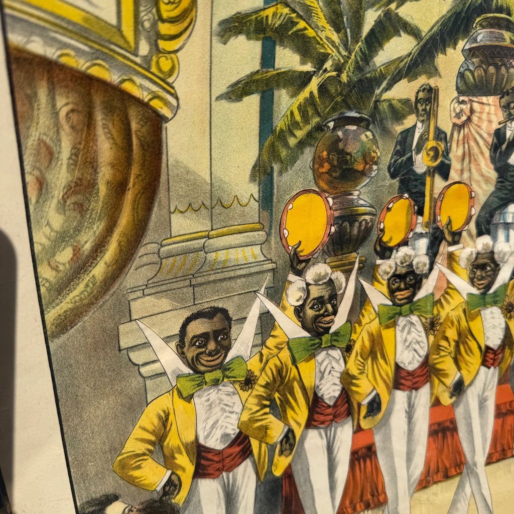 Original Tommy Donnelly's Minstrels (1910) US Theater Stone Lithograph Poster