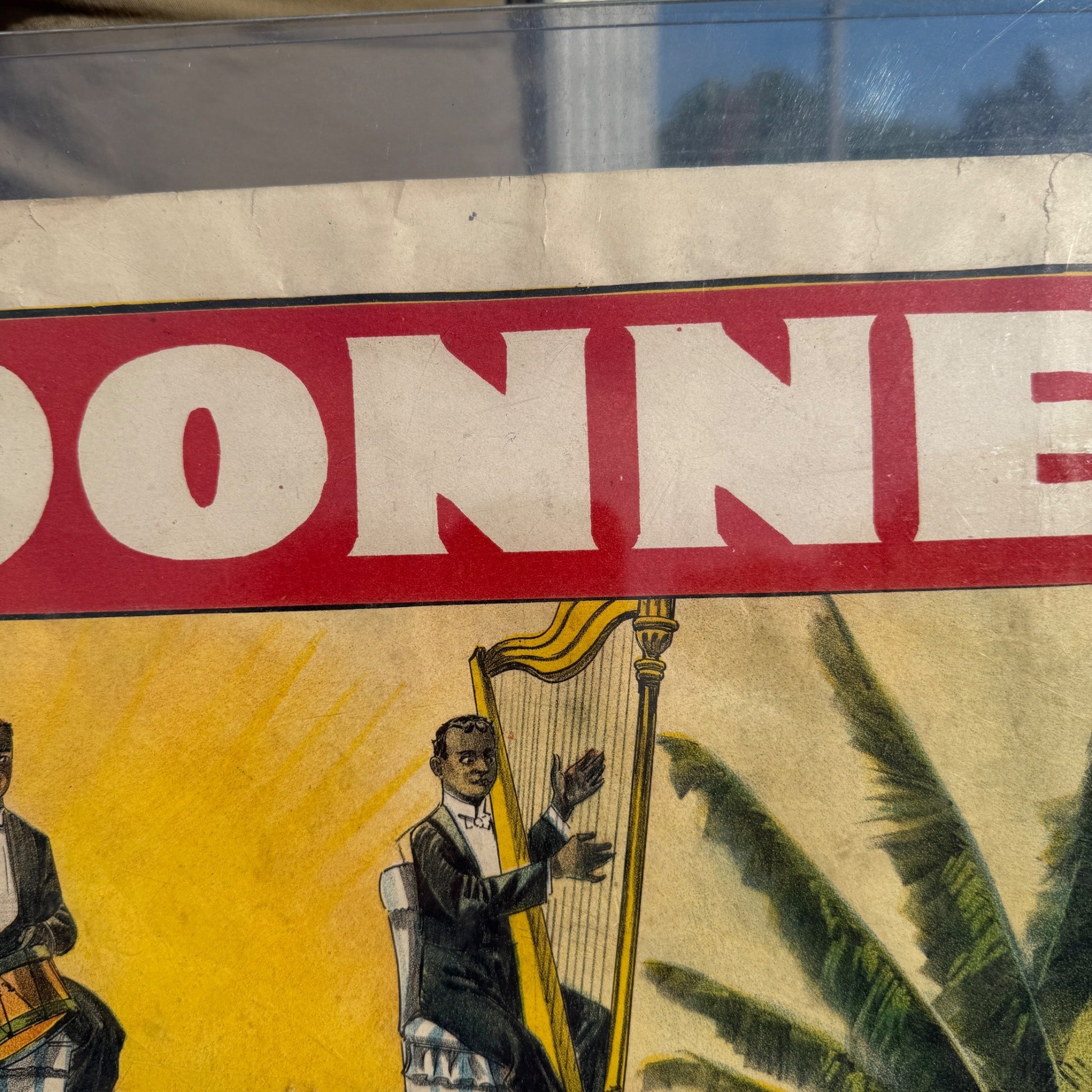 Original Tommy Donnelly's Minstrels (1910) US Theater Stone Lithograph Poster