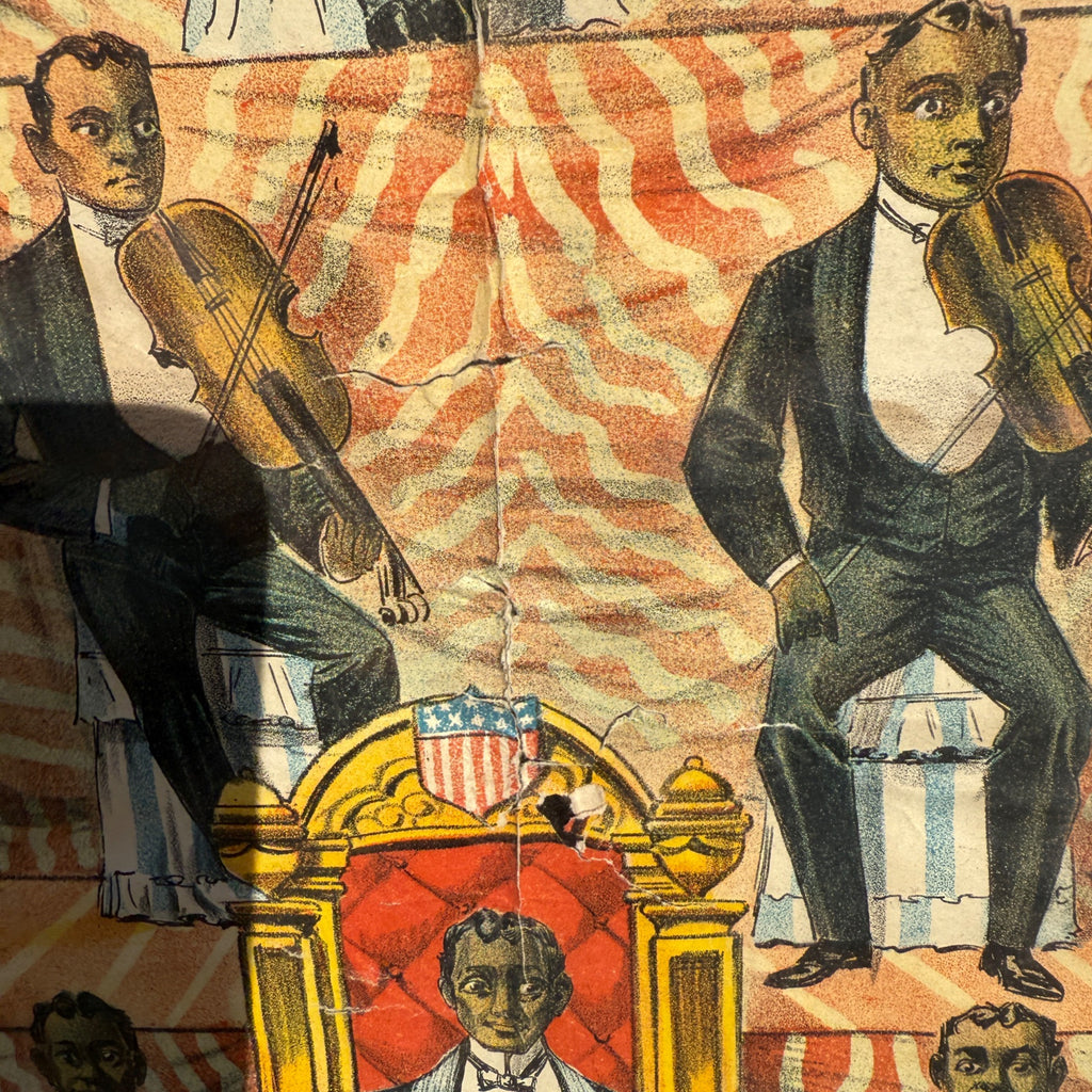 Original Tommy Donnelly's Minstrels (1910) US Theater Stone Lithograph Poster