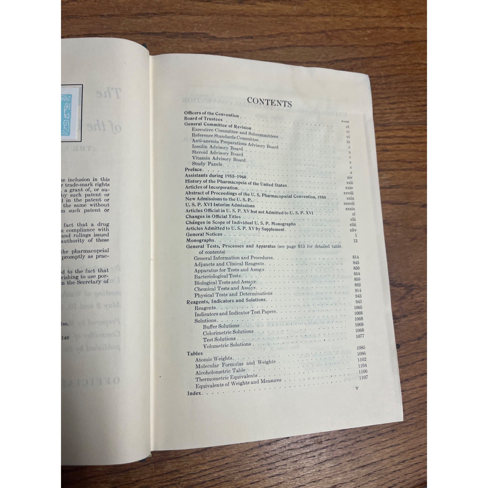 1960 Pharmacopeia of United States 16th Revision Pharmacy Hardcover