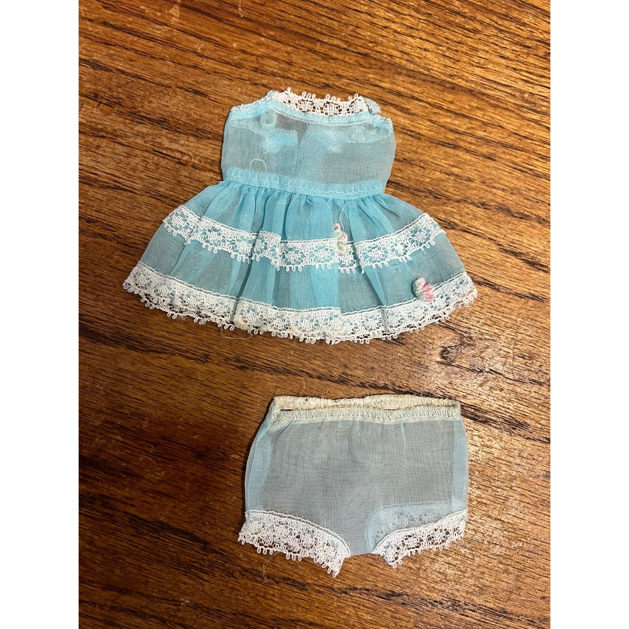 Vintage 1960s Ideal Tammy Doll Family Nylon Undies & Petticoat 9401-1 Blue Lace