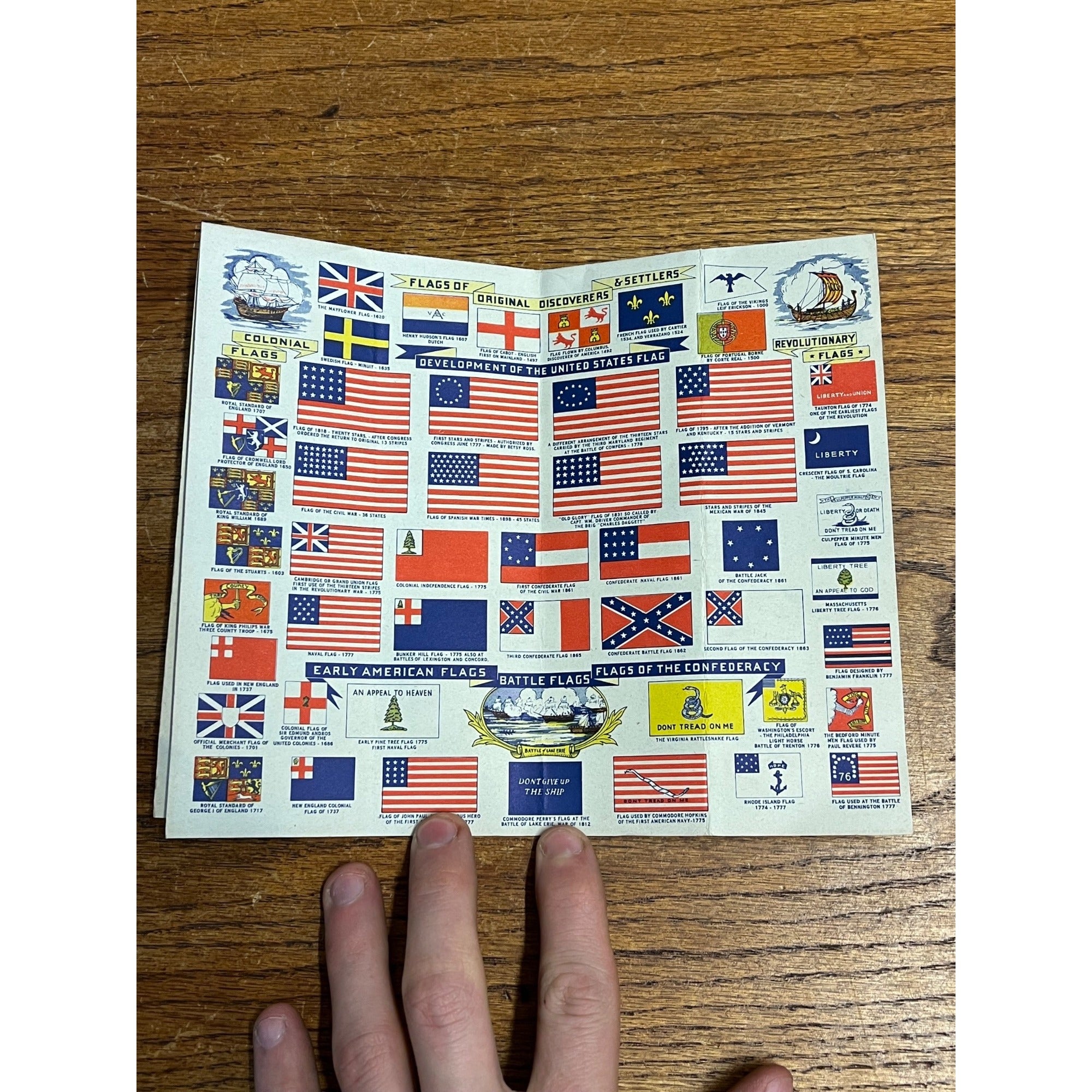 Vintage c1930s History of American Flag School Brochure Patriotic United States