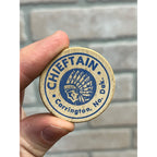Vintage Pow Wow Lounge Bar Tavern Wooden Drink Token Chip Carrington ND Chieftan