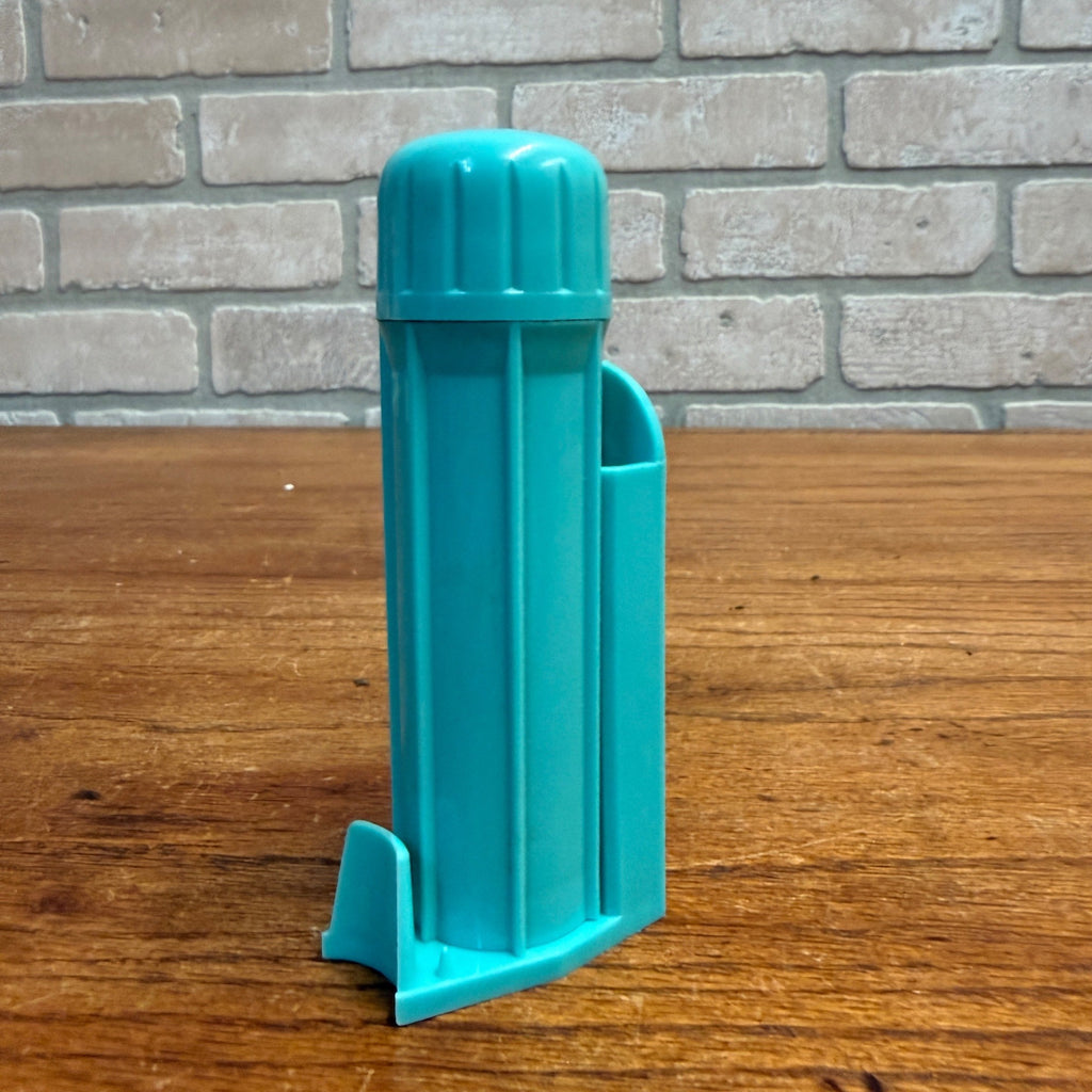 Vintage Steri-Stat Glass Oral Thermometer in Teal Turquoise Plastic Case Medical