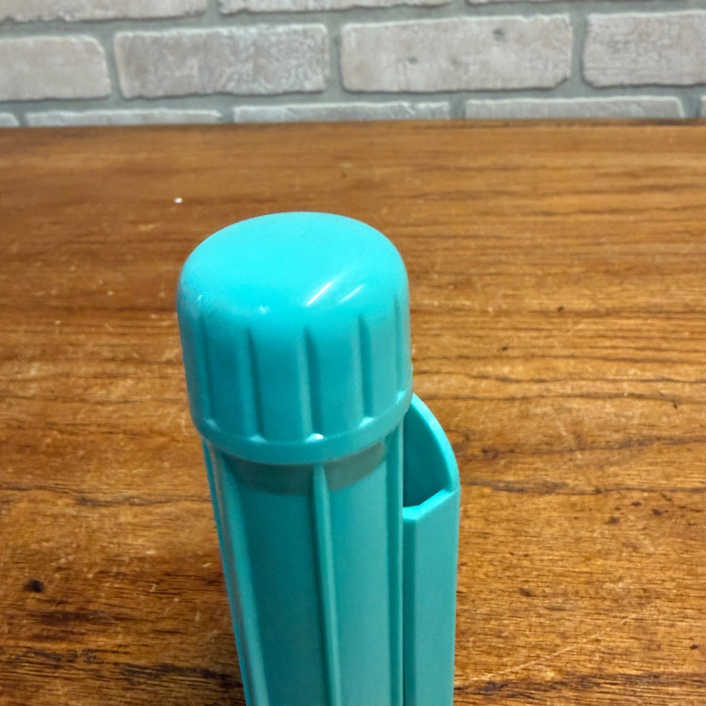 Vintage Steri-Stat Glass Oral Thermometer in Teal Turquoise Plastic Case Medical