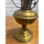 Vintage Electrified Aladdin No. 11 Kerosene Oil Lamp Gold-Tone Metal