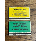 Vintage Century Coffee Shop - Milwaukee Wisconsin - Advertising FULL Matchbooks
