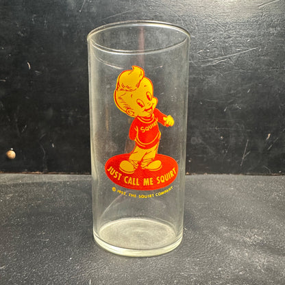 Vintage Squirt 1952 Soda Fountain Glass Just Call Me Squirt 4 3/4" Tall