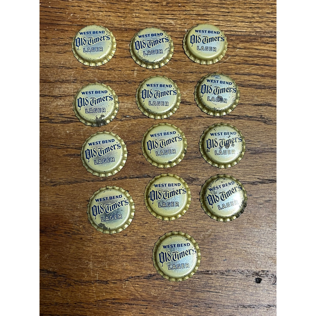 Vintage Lot West Bend Lithia Old Timer's Lager Beer Bottle Caps Wisconsin
