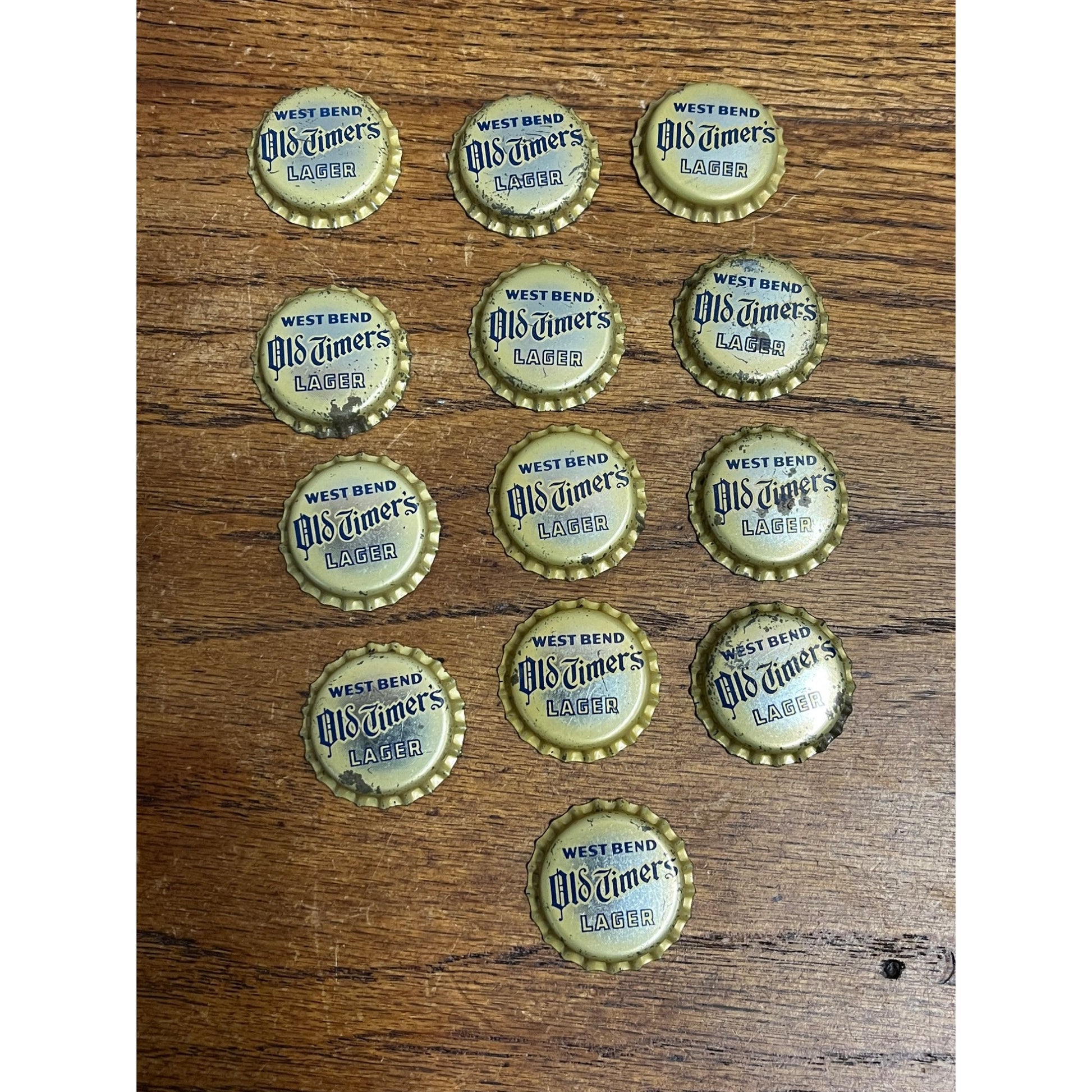 Vintage Lot West Bend Lithia Old Timer's Lager Beer Bottle Caps Wisconsin