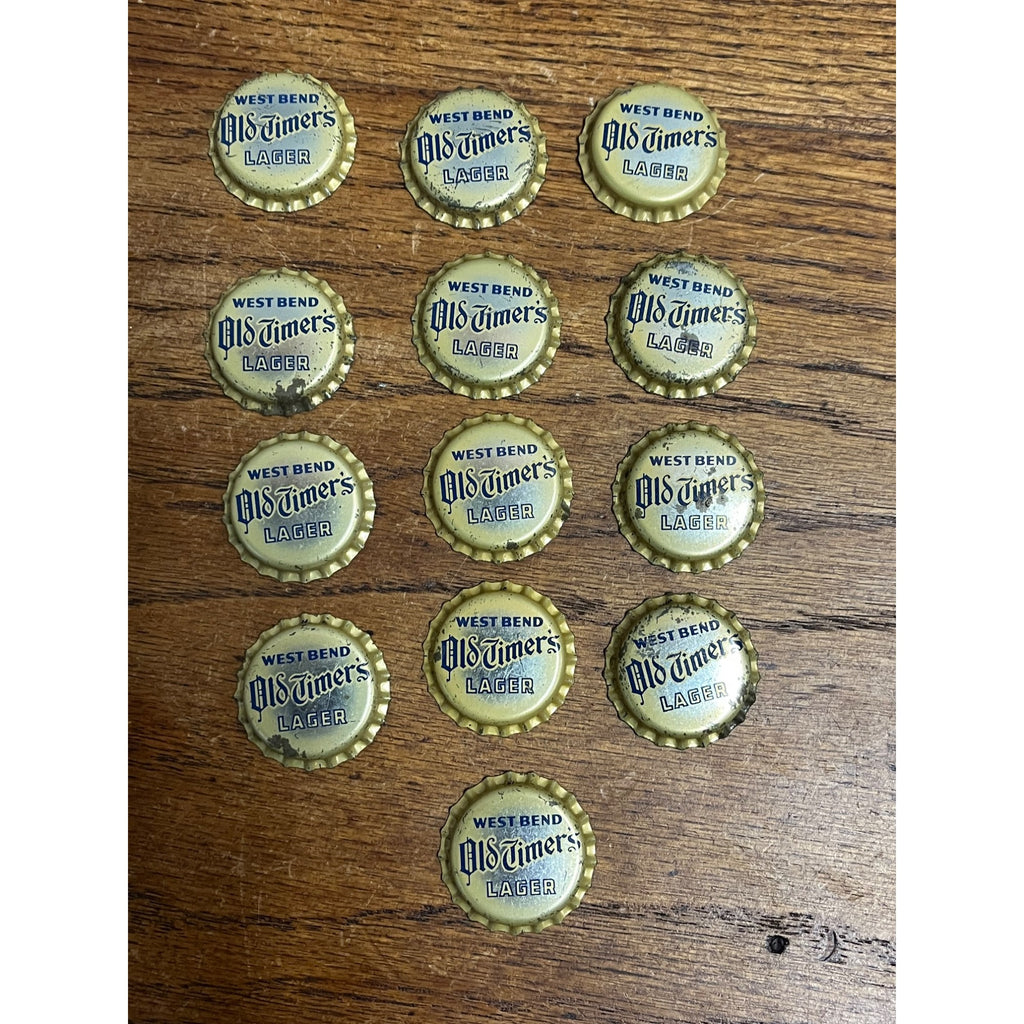Vintage Lot West Bend Lithia Old Timer's Lager Beer Bottle Caps Wisconsin