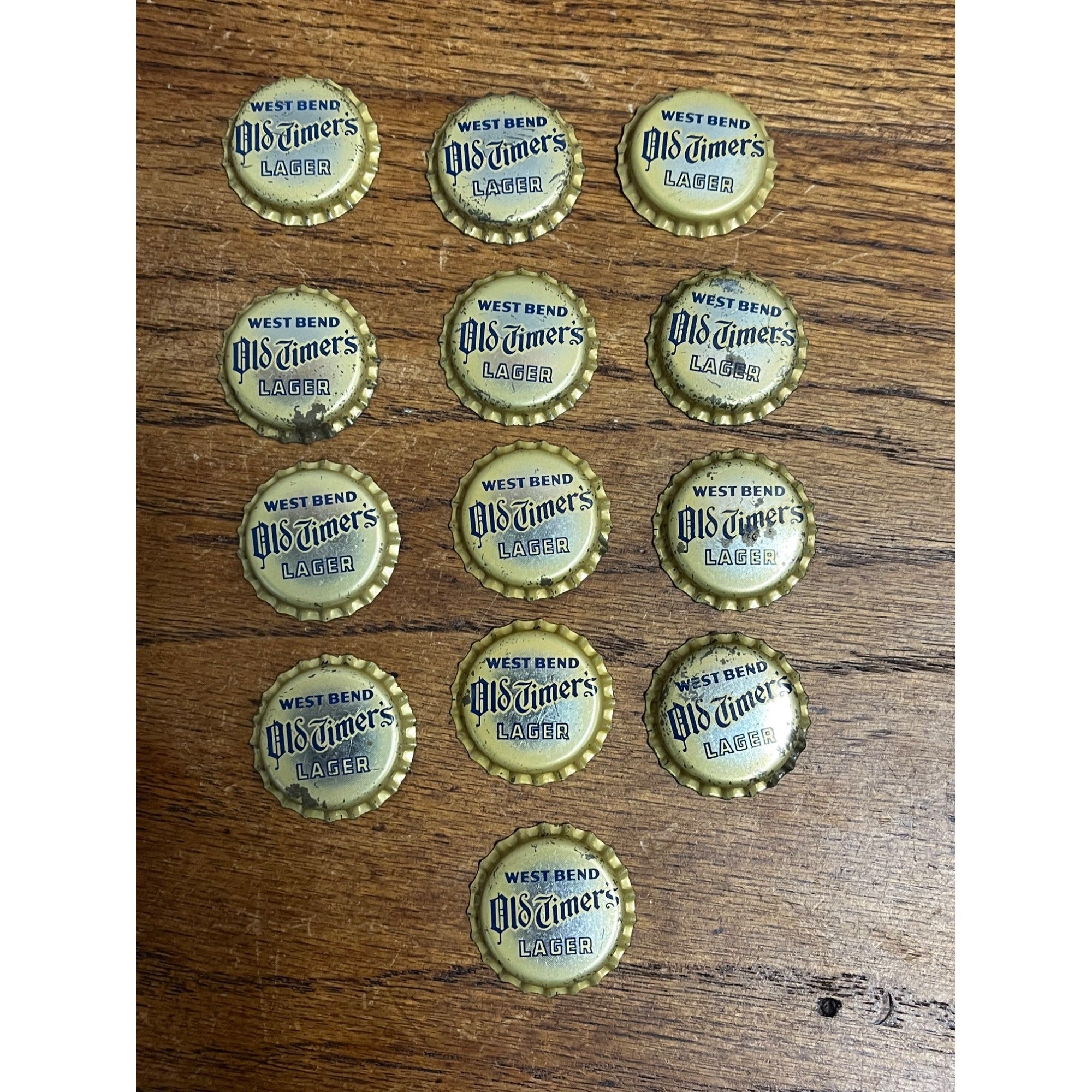 Vintage Lot West Bend Lithia Old Timer's Lager Beer Bottle Caps Wisconsin
