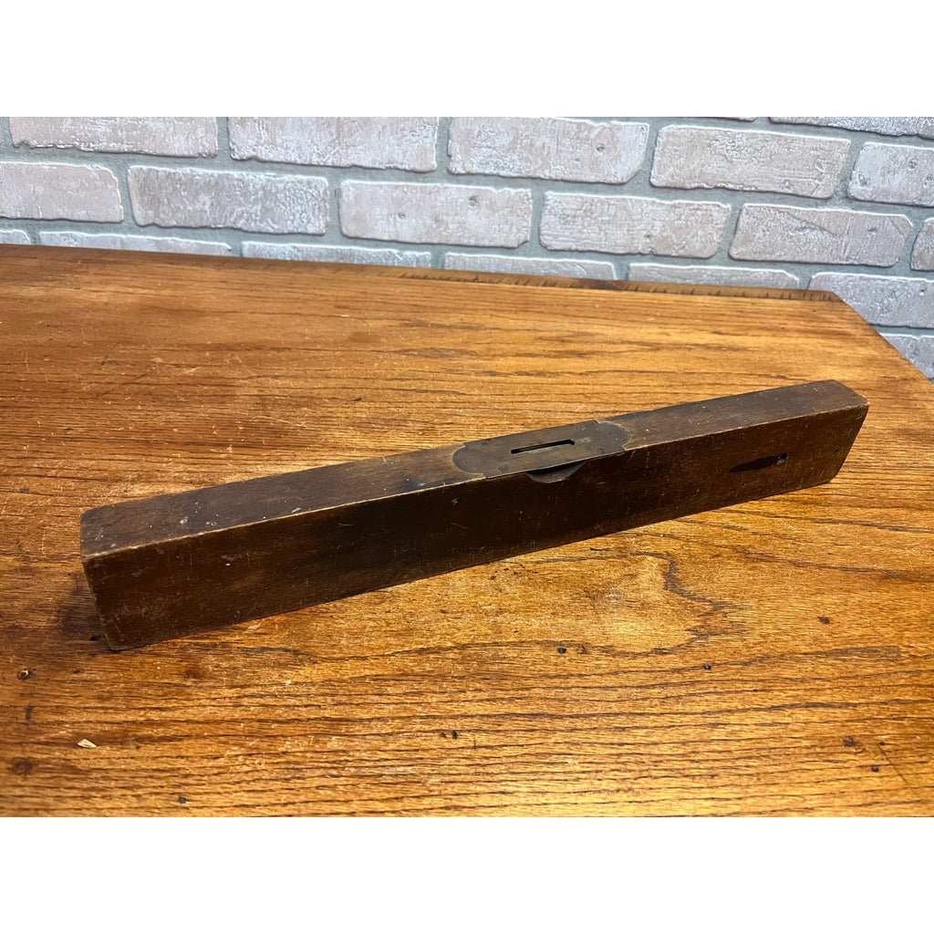 Antique Disston & Morss Wood & Brass 18" Carpenters Level Keystone Tool Co