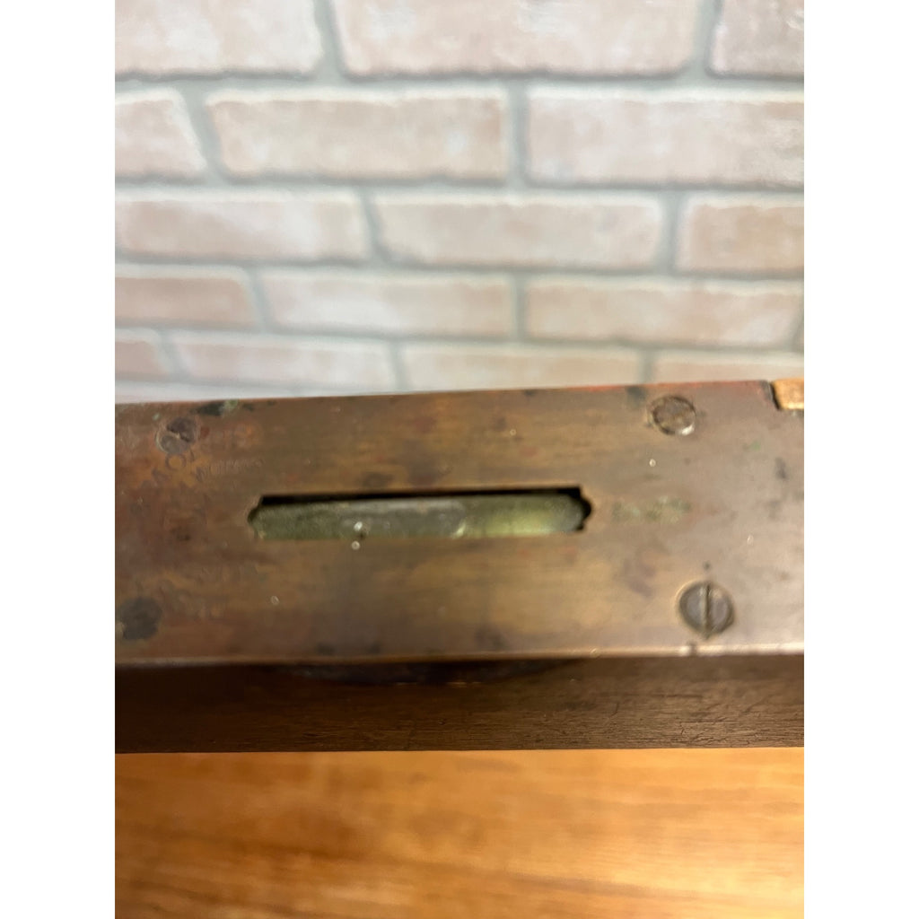 Antique Disston & Morss Wood & Brass 18" Carpenters Level Keystone Tool Co