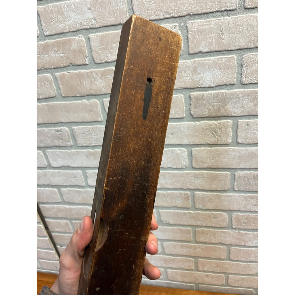 Antique Disston & Morss Wood & Brass 18" Carpenters Level Keystone Tool Co