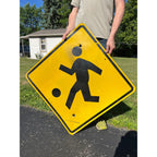 Vintage City Of Chicago Children at Play Crossing Aluminum Retired Street Road Ball