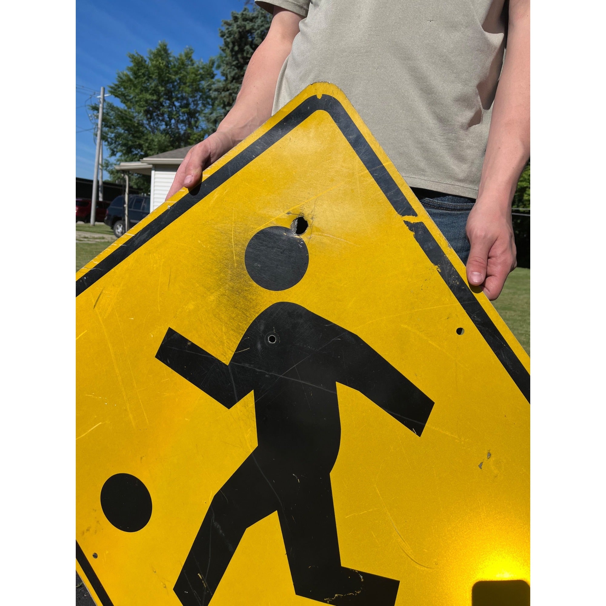Vintage City Of Chicago Children at Play Crossing Aluminum Retired Street Road Ball