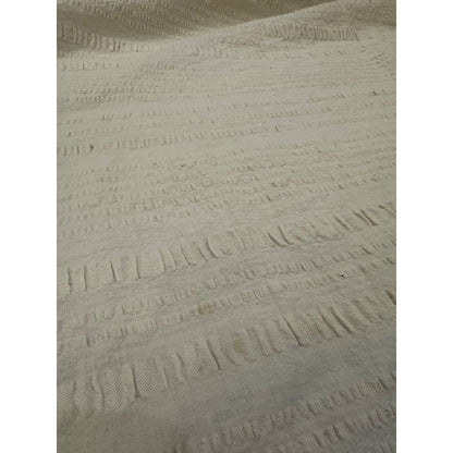 Vintage Stitched Embroidered Floral Coverlet Bed Cover Sheet Bedspread 93"x73"