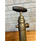 Vintage WURKEZE No. 2 Brass Hand Bilge Pump Wood Handle Nautical Marine 18.5"
