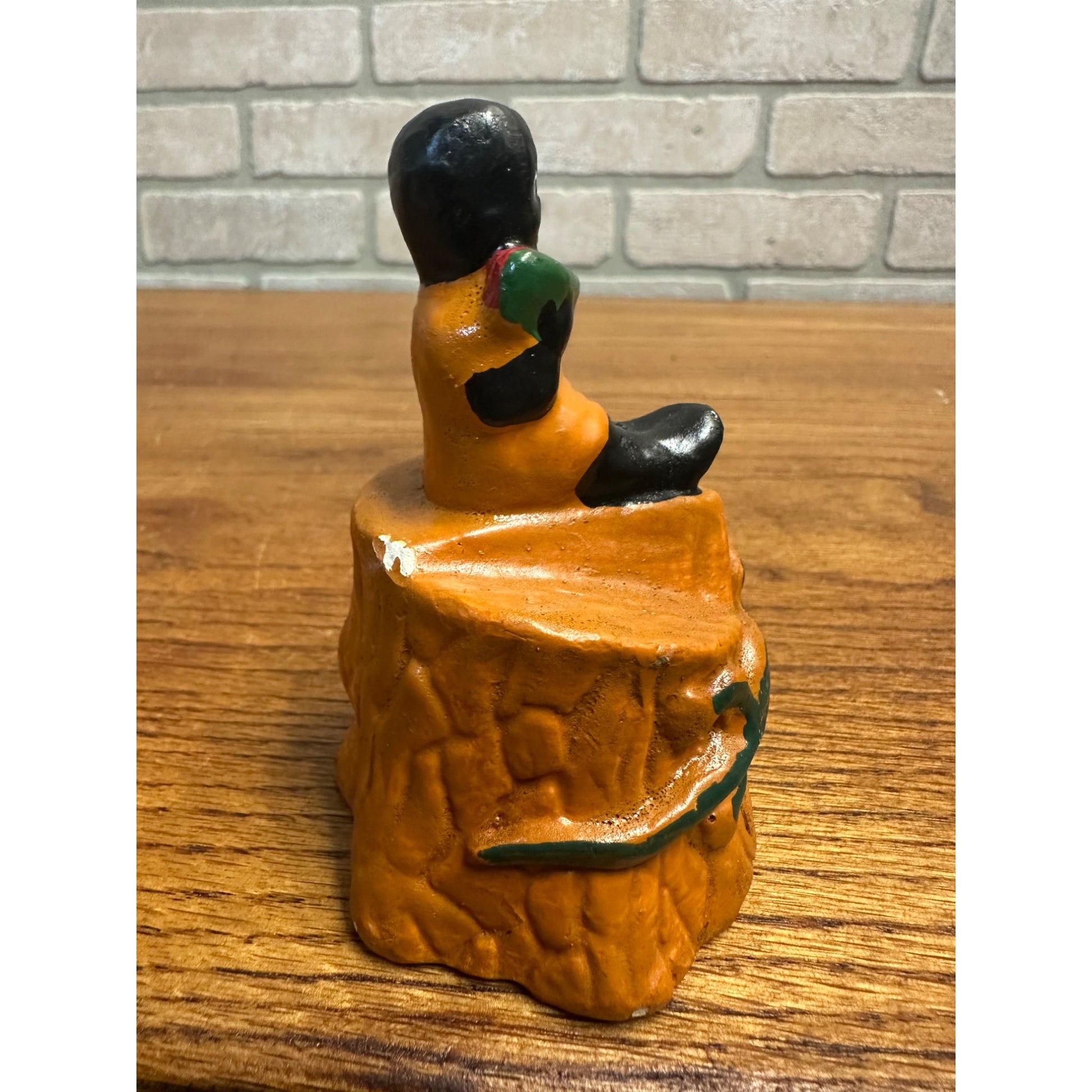 Vintage Black Americana Chalkware Souvenir of Alabama Figure Watermelon Alligator