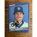 Billy Robidoux Brewers Signed Autographed Donruss 1986 Baseball Card