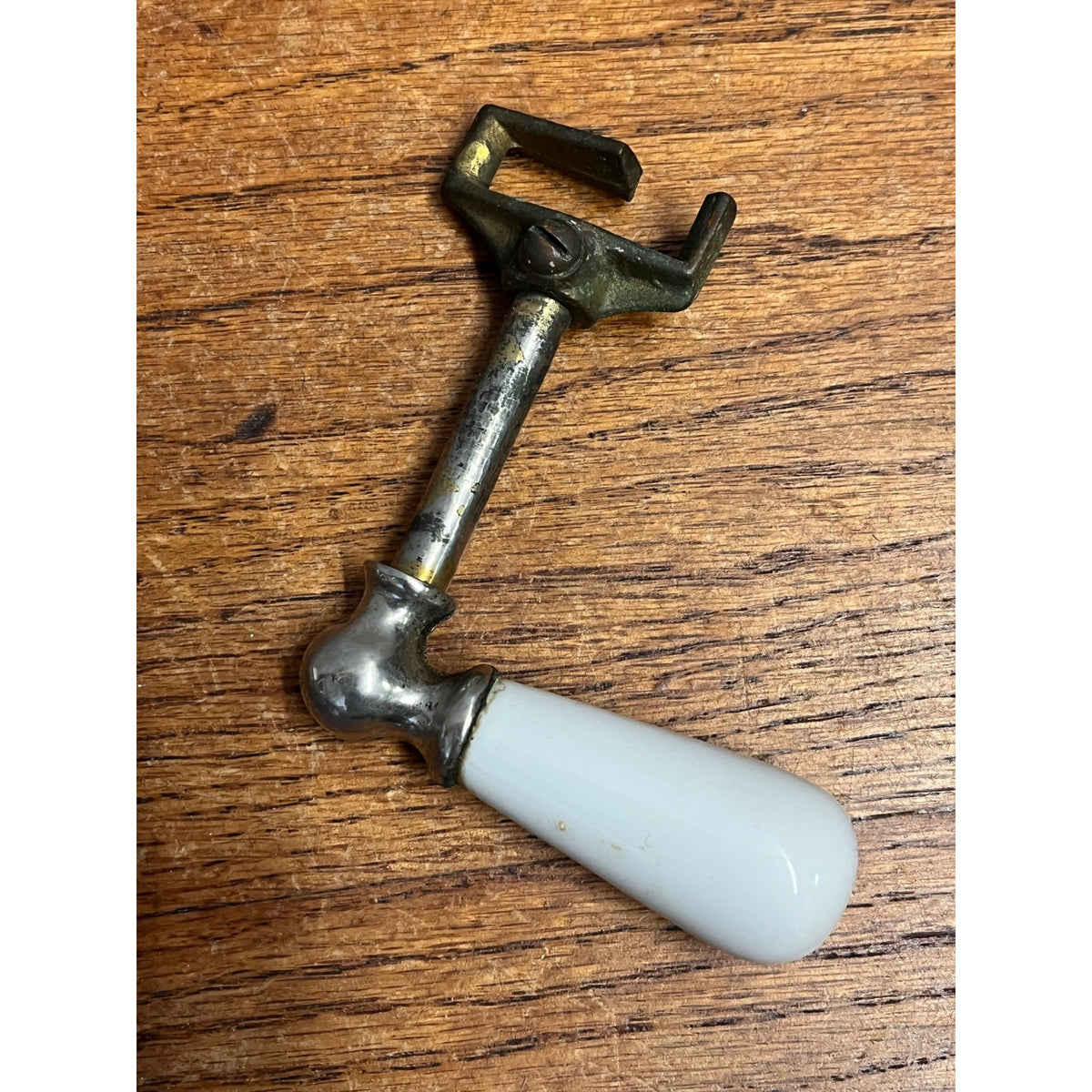 Antique Vintage Porcelain and Nickel/Brass Flush Handle Toilet Tank Lever