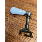 Antique Vintage Porcelain and Nickel/Brass Flush Handle Toilet Tank Lever