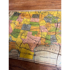 Vintage 1900s Milton Bradley Dissected Map of The United States USA Puzzle W Box