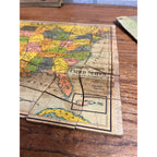 Vintage 1900s Milton Bradley Dissected Map of The United States USA Puzzle W Box