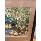 Original Vintage Ben Austrian 1901 Lithograph Advertising Sign Baby Chicks Framed Bloomsburg PA Bank