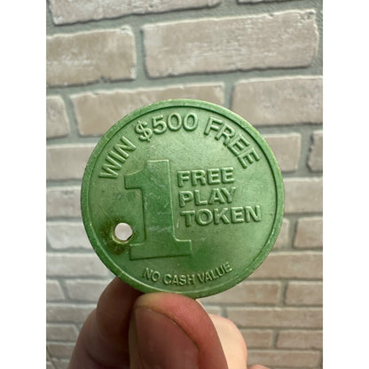 Vintage Westward Ho Casino Token $1 Free Play Win $500 Las Vegas Nevada Scrip