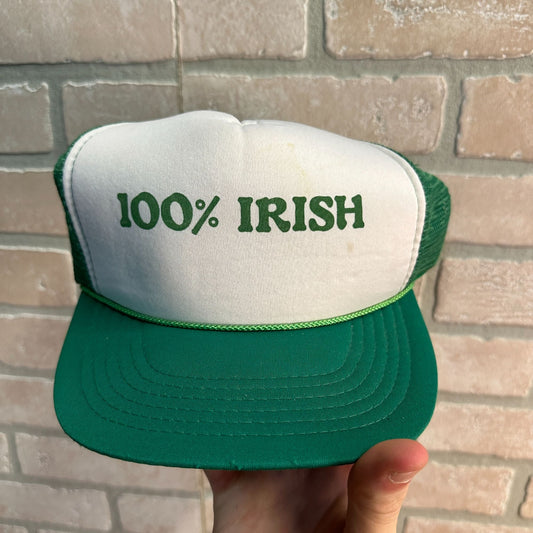100% IRISH GREEN WHITE TAIWAN RETRO SNAPBACK HAT MESH