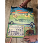 1920s Advertising Calendar Poster Fuller Goodman Farm Barn Dairy Scene