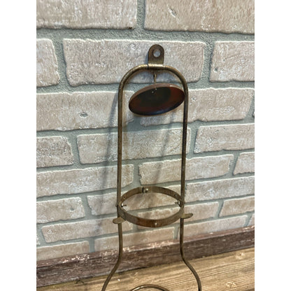 Vintage Aladdin Hanging Lamp Frame w/ Ceiling Extension Pull Chain Motor