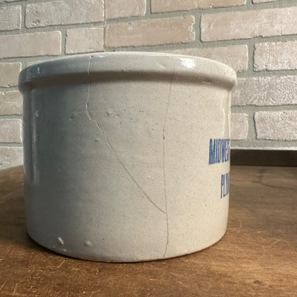 MIDWEST CREAMERY CO. PLYMOUTH, WIS WI SMALL ADVERTISING STONEWARE BUTTER CROCK