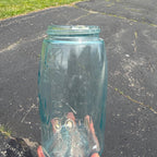 Vintage Mason Jar Patent Nov. 30th 1858 266 W/ Shield Cross Aqua Blue