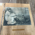 (3) Antique 1910s "The Girl of Pingree Shoes" Advertisng Posters Paper  College Sign