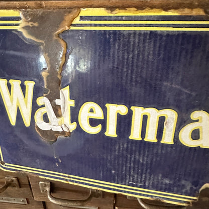 Vintage Waterman’s Fountain Pen Porcelain Advertising Sign