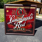 Leinenkugel's Red Lager Framed Beer Advertising Mirror Sign Bar Breweriana